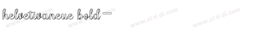 helvetivaneue bold字体转换